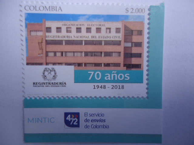 Organización Electoral - Registraduria Nacional del Estado Civil-70 Aniversario 1948-2018