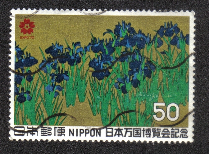 Expo Mundial '70 Osaka (1), Iris, por Korin Ogata (1658-1716).
