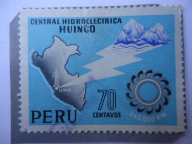 Central Hidroeléctrica Huinco - Mapa de Perú-Montañas-Turbina 