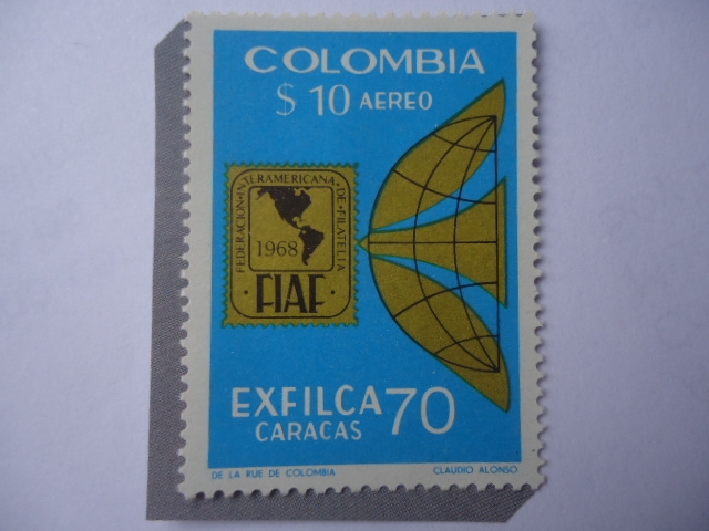 Emblema de Exfilca 70 - FIAF:Federación Interamericana de Filatelia 1968