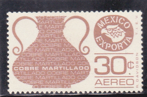 México exporta- cobre martillado 