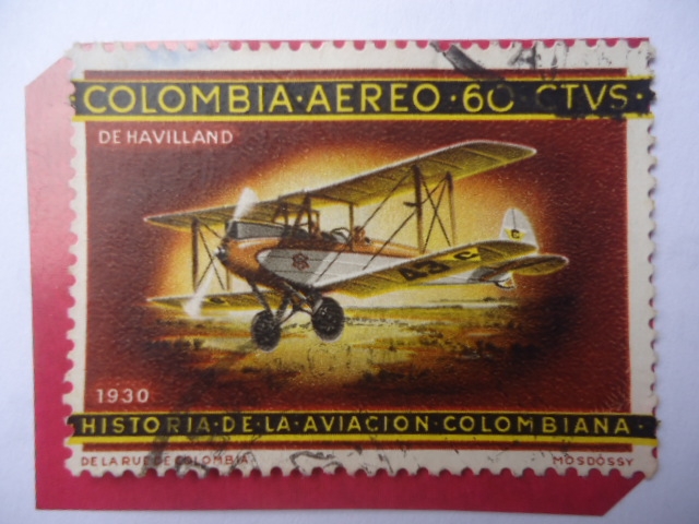 Historia de la Aviación Colombiana . De Havilland 1930.