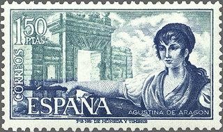 1865 - Personajes españoles - Agustina de Aragón (1789-1858)