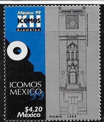 Vista frontal del Palacio Postal, Cd Mx