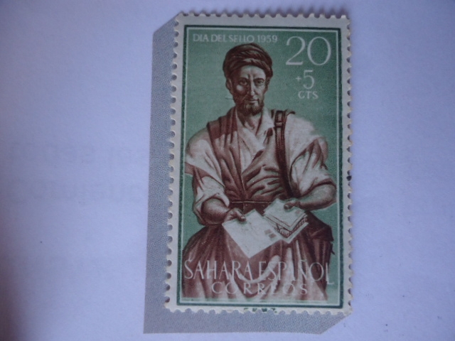 Ed:Es-Sh 170 - Día del Sello 1959 - Sahara  Español-Colonias Españolas .- Cartero