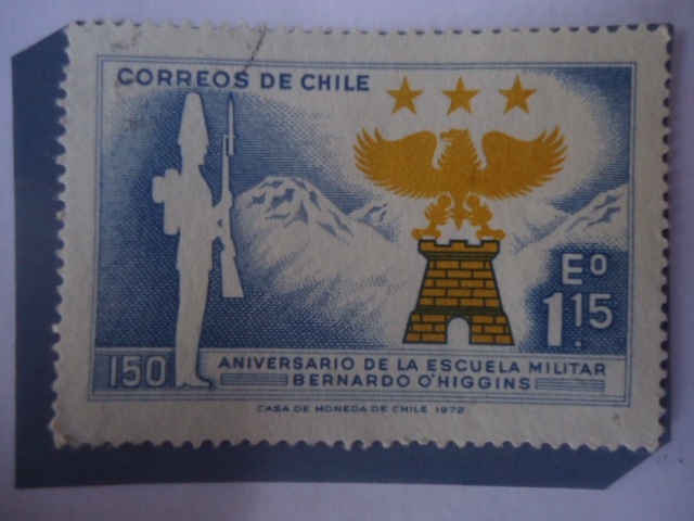 150 Aniversario de la Escuela  Militar Bernardo O´Higgin 1822-1972 - Soldado del año 1822.- Emblemag