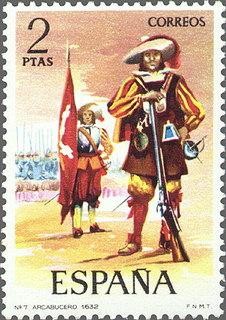 2168 - Uniformes militares - Arcabucero de infanteria 1632