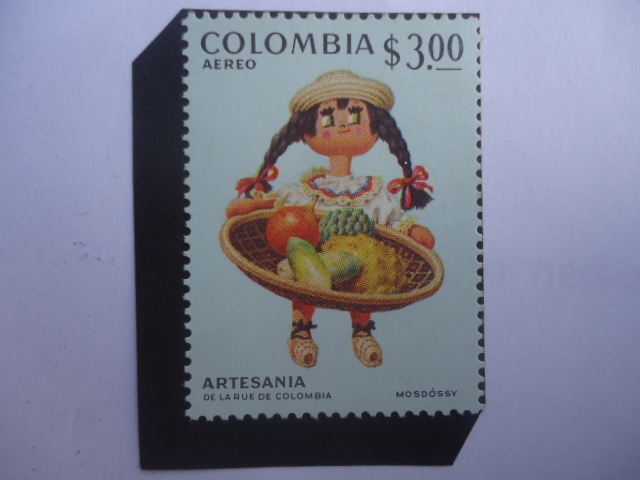 Artesanía Colombiana - Vendedora de Frutas-Dibujo de Mosdóssy