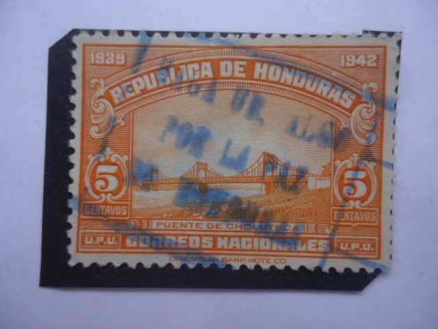 Puente de Choluteca (1939-1942)- Serie:Motivos del País - U.P.U.