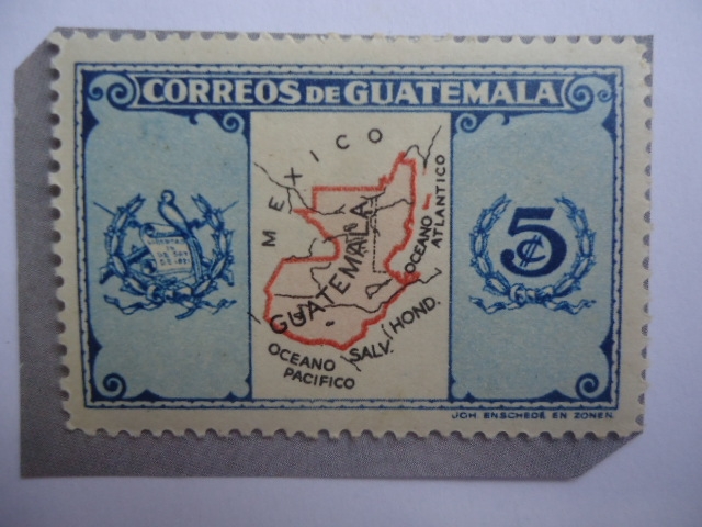 Mapa de Guatemala - Escudo de Armas