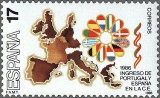 2826 - Ingreso de Portugal y España en la Comunidad Europea - Mapa de la Europa Comunitaria