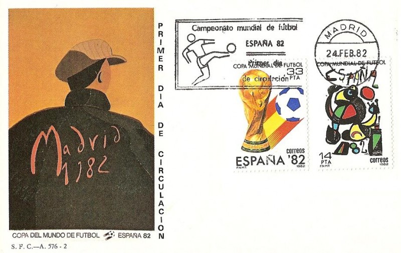 Mundial de Fútbol España 82 - Cartel anunciador - Madrid  SPD