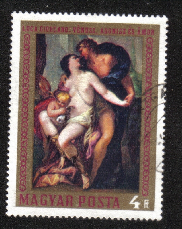Pinturas del Museo de Bellas Artes, Venus, Adonis y Cupido de Luca Giordano