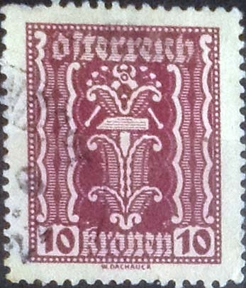 Scott#257 , intercambio 0,20 usd. 10 kr. , 1922