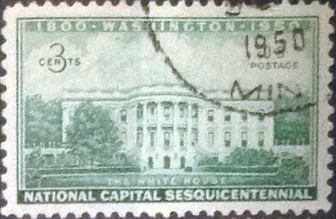 Scott#990 , intercambio 0,20 usd , 3 cents. , 1950