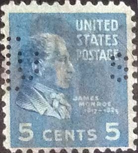 Scott#810 , intercambio 0,20 usd , 5 cents. , 1938