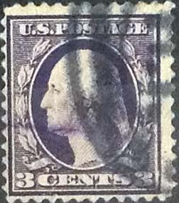 Scott#376 , intercambio 2,00 usd , 3 cents. , 1911