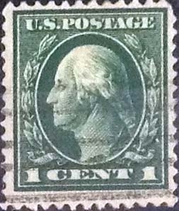 Scott#374 , intercambio 0,25 usd , 1 cents. , 1910