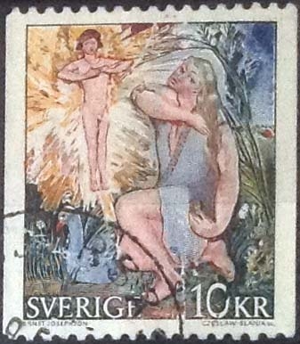 Scott#1027 , intercambio 0,35 usd , 10 krona , 1973