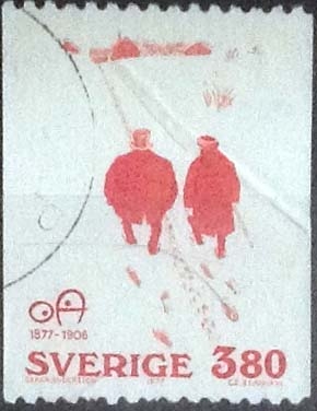 Scott#1202 , intercambio 0,45 usd , 3,80 krona , 1977