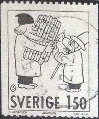 Scott#1337 , intercambio 0,20 usd , 1,50 krona , 1980