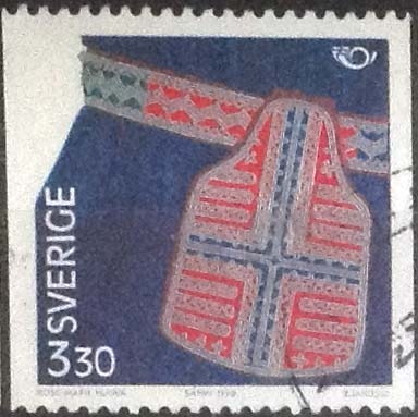 Scott#1734 , intercambio 0,60 usd , 3,30 krona , 1989