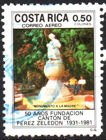 50th  ANIVERSARIO  DE  LA  FUNDACIÓN  DEL  CANTÓN  PEREZ  ZELEDÓN.  MONUMENTO  A  LA  MADRE.        