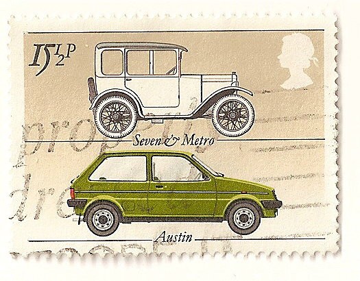 Coches. Austin sseven 1922 y MG Metro