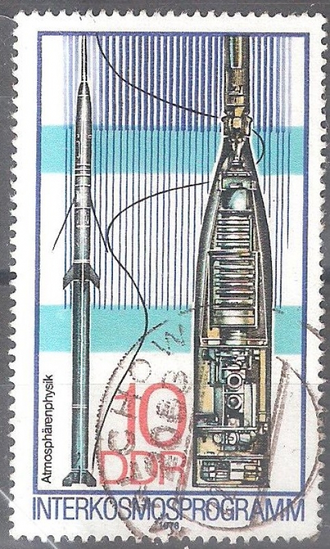 Interkosmos programa espacial. Mult. M-100 Meteorológico Rocket(DDR).