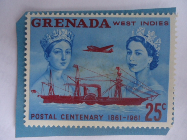 Grenada, Antillas Neerlandesa - Reinas:Victoria, y Elizabeth II - Serie: Franqueo Centenario, 1861-1