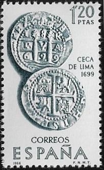 Forjadores de América -  Ceca de Lima (1699)  1966 1,20 pts