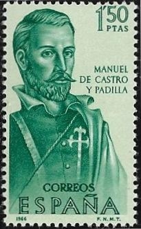 Forjadores de América - Manuel de Castro y Padilla  1966 1,50 pts