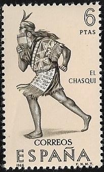 Forjadores de América - Correo inca  1966 6 ptas