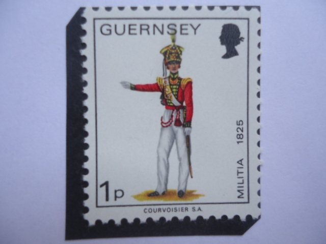 Guernsey - Oficial, 2° Oficial de la Policía de North Regt. 1825 - Serie: Milicia de Guernsey.
