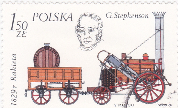 HISTORIA DE LA LOCOMOCIÓN-George Stephenson's Rocket, 1829