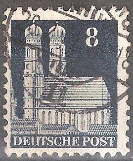 Frauenkirche, Munich.Zona de Ocupación estadounidenses, británicos.
