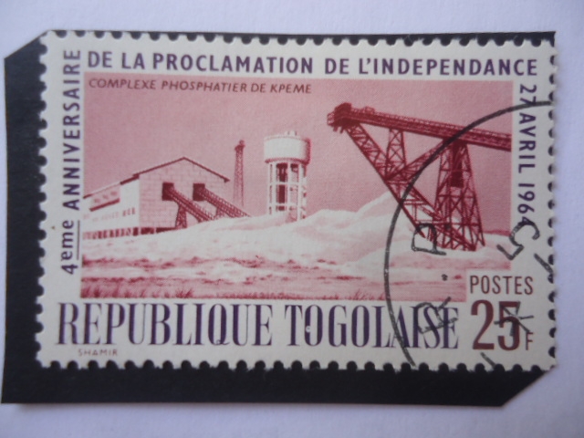 4°Aniversario de la Proclamación de la Independencia,27 Abril 1964-Explotación del Fosfato de Kpeme.