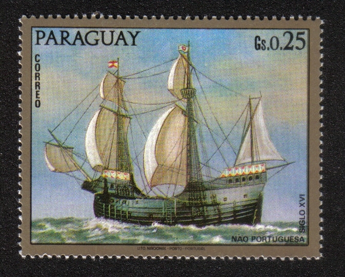Pinturas de antiguos buques de guerra, Nao Portuguesa Siglo XVI