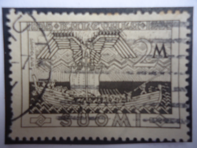 El Kallevale - (País de los héroes) - Centenario de la Epopeya Nacional, 1835-1935 - Sampo laiva - (