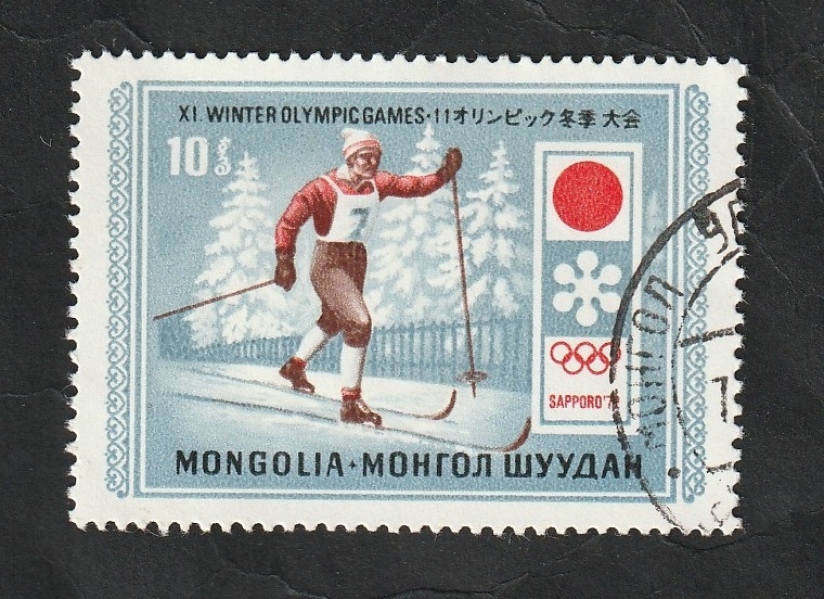 596 - Olimpiadas de invierno Sapporo 1972, esquí de fondo