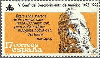 2862 - V Centenario del descubrimiento de América - San Isidoro (560? - 636)