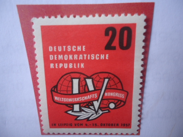 Alemania, Rep. Democrática - Congreso Laboral, en Leipzig del 4-15 Oct. 1957.