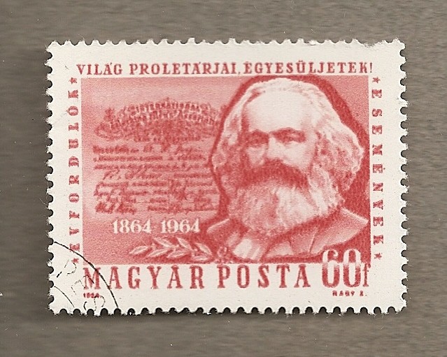 Tarjeta como miembro de la internacional de trabajadores de Karl Marx