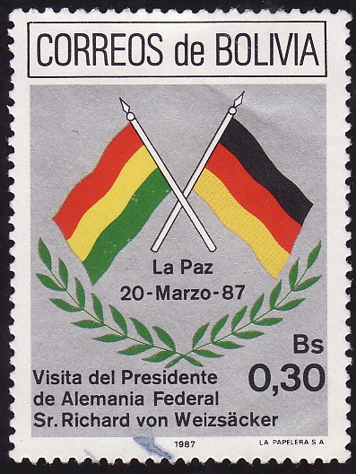 Visita del presidente Alemán -1987