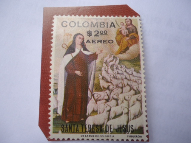 Santa Teresa de Jesús - (Sello del,1970) - Oleo:Baltazar de Figueroa. 