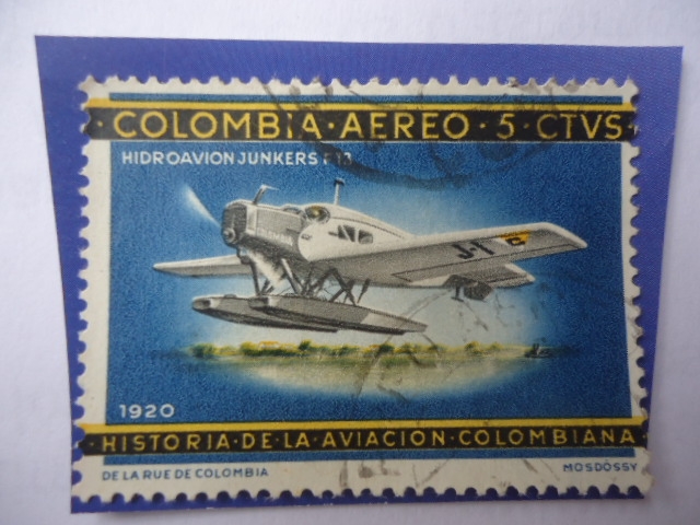 HydroAvión Junkers F13  1920 - Serie: Historia de la Aviación Colombiana.