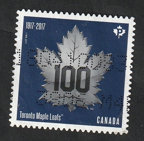 3436 - Hockey hielo.  Anivº del club Maple Leafs de Toronto