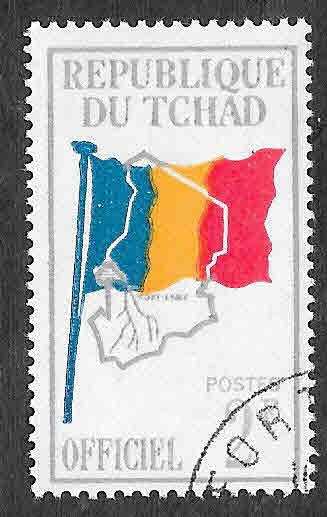 O2 - Bandera y Mapa de Chad