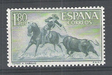 1264 Tauromaquia.Toreo a caballo.