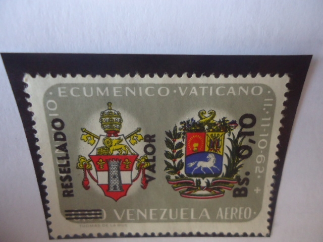 Concilio Ecuménico, Ciudad del Vaticano 11.11. 1962 -Escudo de Armas de la Ciudad del Vaticano y de 